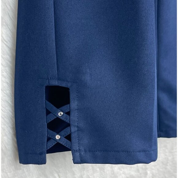 Alfred Dunner Size 10 Navy Capri Pants Pull On Elastic Waist - Picture 2 of 8